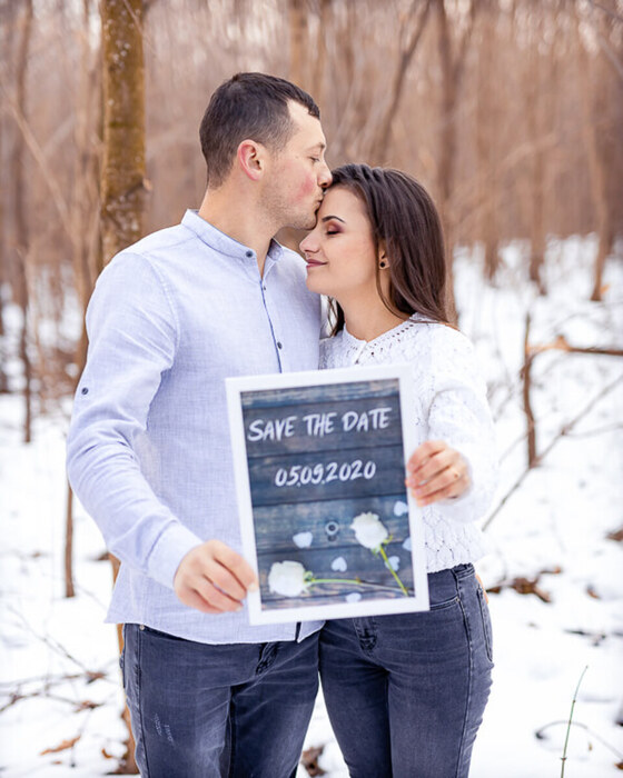 foto video nunta suceava pret, save the date, frunte, padure, iubire